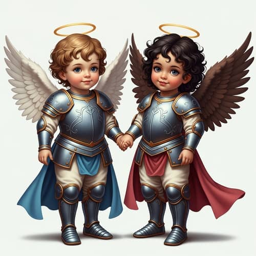 Charming Little Angels in Shining Armor | Magical Wings