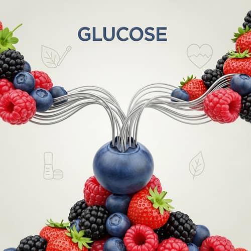 Nutritious Berry Intake Visual | Fresh Berries & Glucose Concept