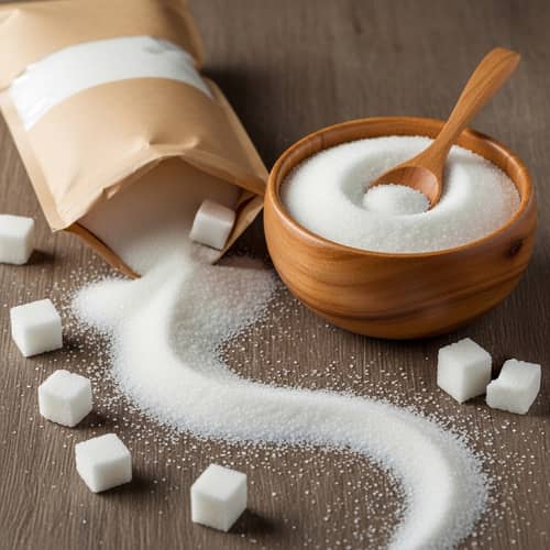 Wooden Bowl Sugar Cubes Spoon & Spill | Sweet Scene