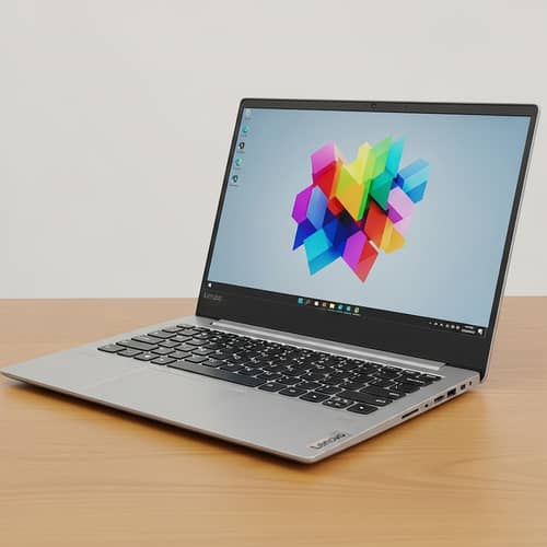 Sleek Lenovo Laptop - Vibrant Wallpaper & User-Friendly Design