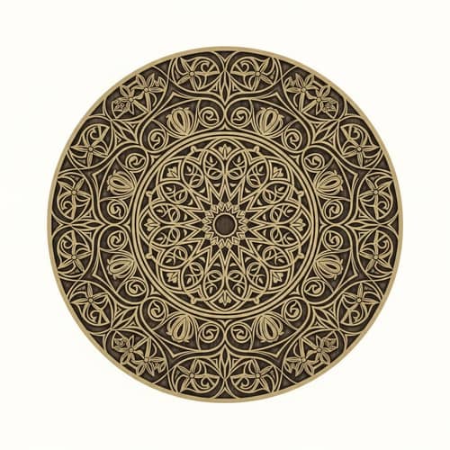 Intricate Geometric Circle Design: Harmony & Craftsmanship