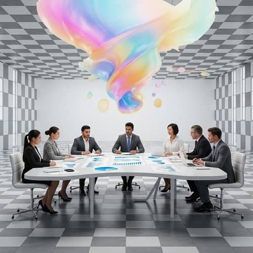 Unique Abstract Business Meeting Visuals