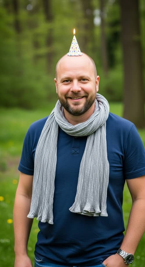 Caucasian German Man in 40s | Happy Birthday Celebration in Berlin Grunewald