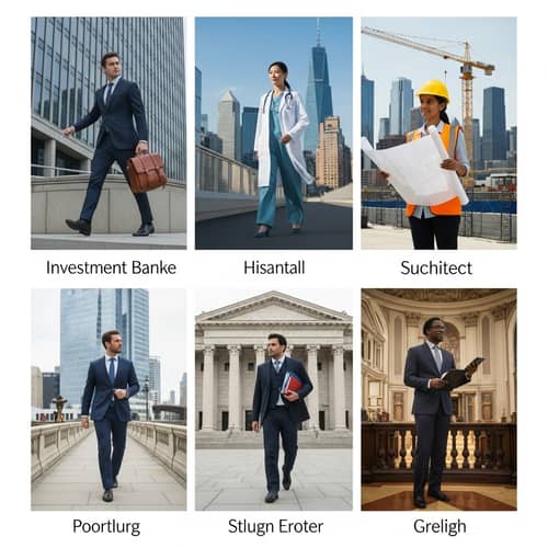 Professional Upper Class Workers in Diverse Occupations