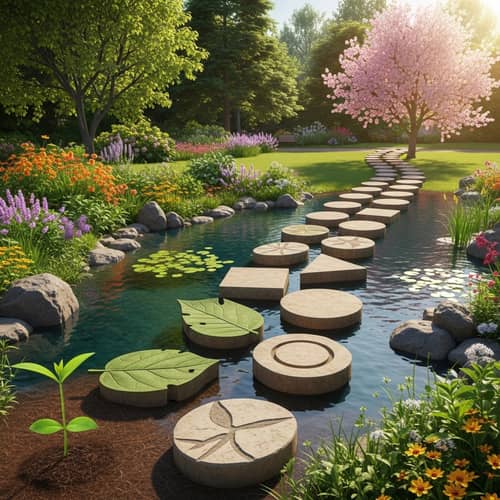 Pathways of Personal Growth | Serene Garden Imagery
