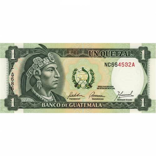 Guatemala's One Quetzal Bill - A Unique Currency Note