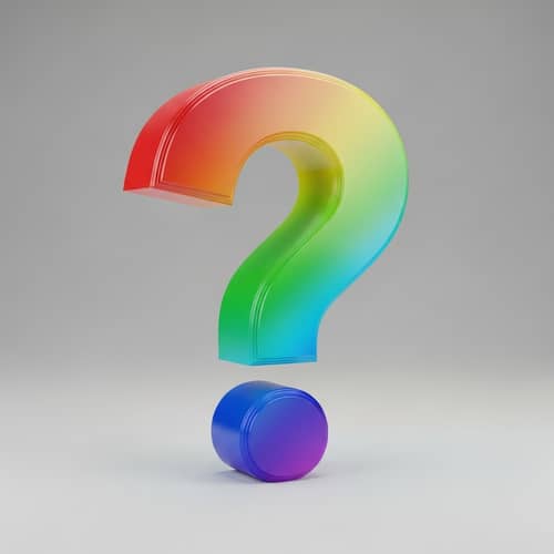 Brightly Colored Question Mark Image