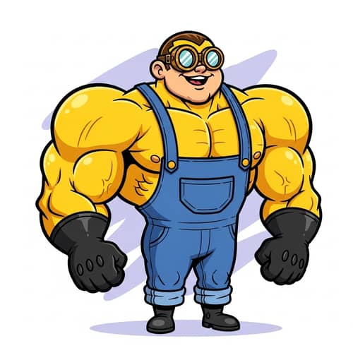 Minion with huge muscles




