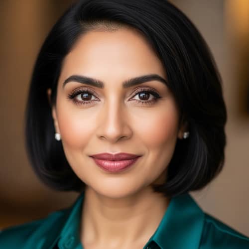Elegant South Asian Woman in Her 40s