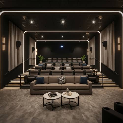 Luxurious Cinema Theater in a Hotel Concept | Contemporary Design