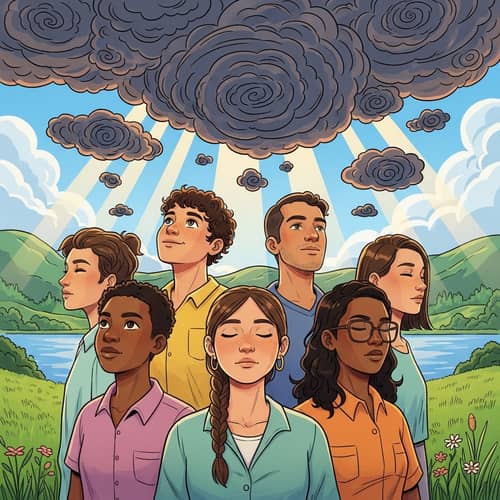 Mental Resilience Illustration: Overcoming Negative Thoughts