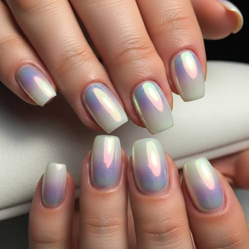 Regal Iridescent Pearl Manicure | Sea-Inspired Nail Art