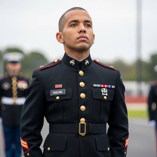 Clean Military Uniform on Disciplined Man | Brown Eyes