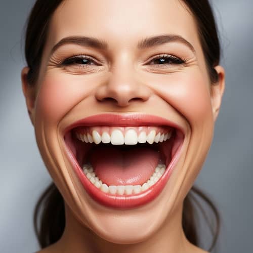 Biggest Mouth in the World: Wide Smiling Woman