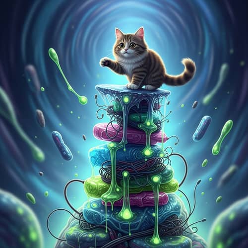 Illusionary Cat Symbolizing Unsubstantial Substances