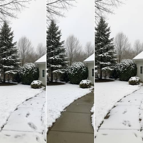 Winter Yard Transformation Captured in DSLR Quality