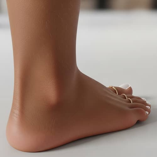 Perfect Female Feet - Realistic Medium Brown Skin Tone