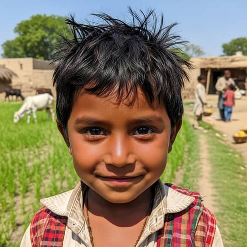 South Asian Village Boy | Colorful Traditional Clothing