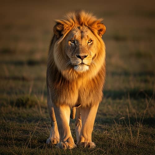 Majestic Lion Portrait - King of the African Savannah