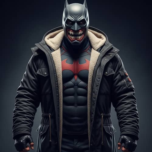 Bane Dark Knight Rises Coat with Sherpa Lined Hood