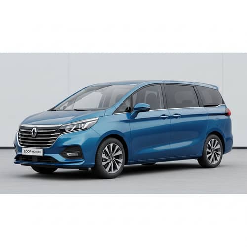 Sleek Blue Minivan by LOOP Motors | Stylish Design