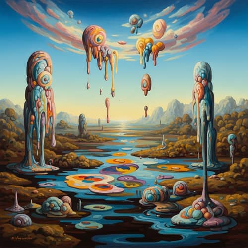 Surreal Landscape in Melted State | Symbolism Art Style