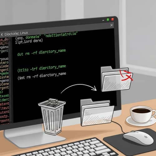 Linux Command to Delete Directories | Terminal Illustration