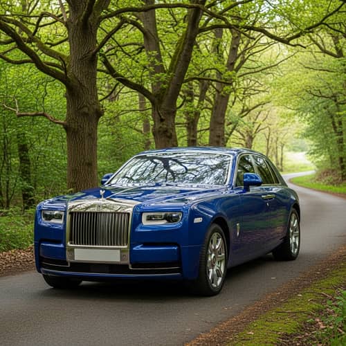 Luxurious Elite Automobile - British Engineering in Royal Blue