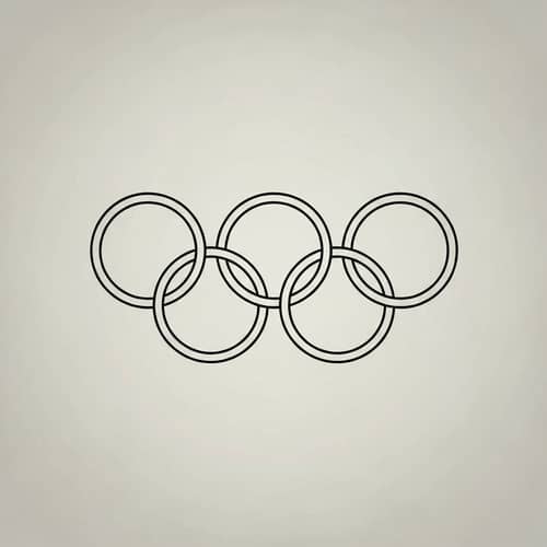 Olympic Style Minimal Tattoo Design