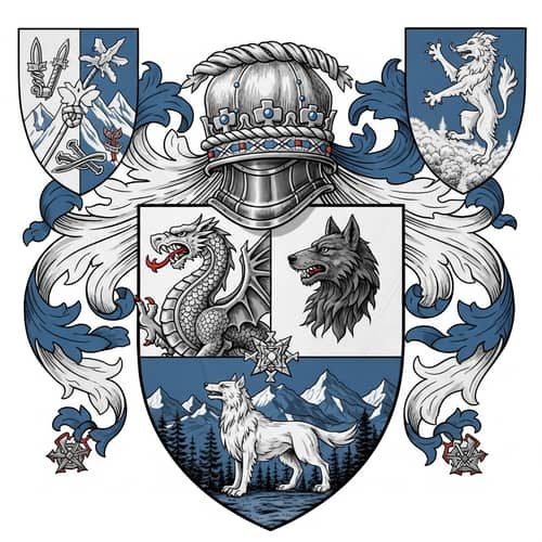 Armoirie des Nevosken - Skoldbrenn Clan Emblem Inspired by Nordic Tradition