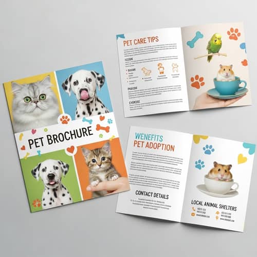 Pet Brochure Design | Animal Adoption Tips