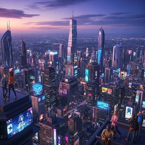 Futuristic Metropolis - Global Architectural Marvel in Digital Realm