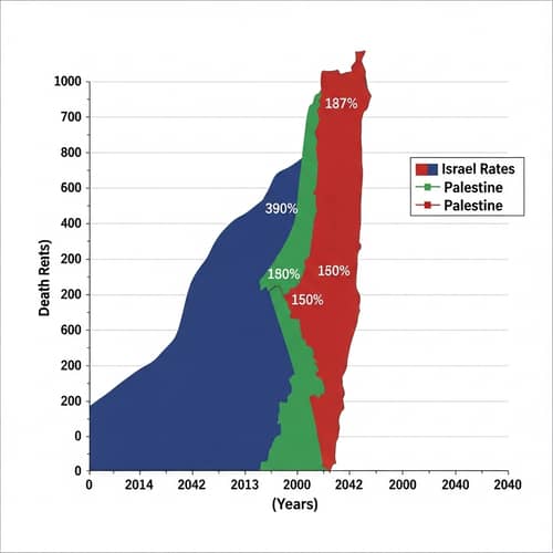 Comparing Death Rates in Israel and Palestine Over Time