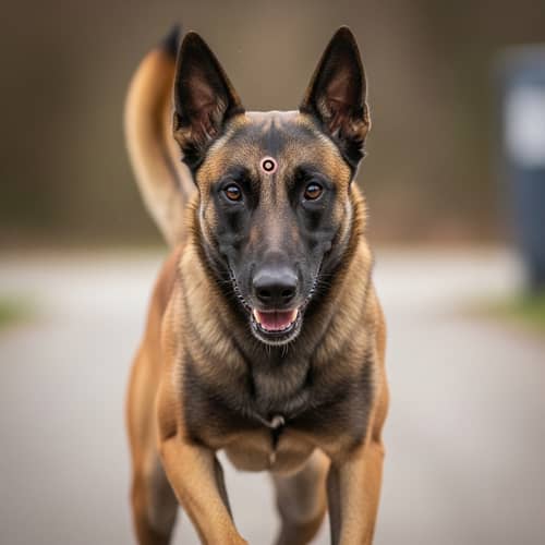 Strong Belgian Malinois Dog in Action | Impressive Scar Detail