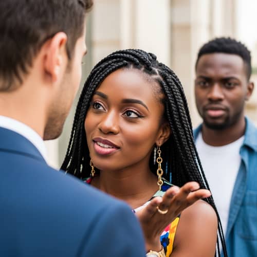 Intriguing Scene: Black Woman Flirting - Complex Social Dynamics