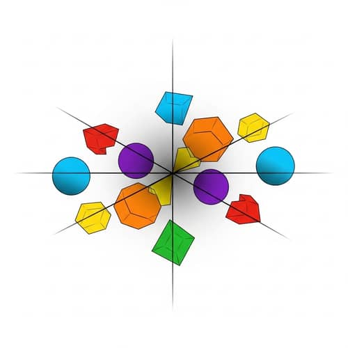 Central Symmetry in Geometric Shapes: Visual Mathematical Concept