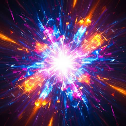 Vibrant Energy Burst: Intense Color Explosion