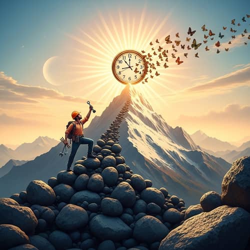 Overcome Struggle, Boost Productivity - Resilient Spirit Ascends Towards Peak
