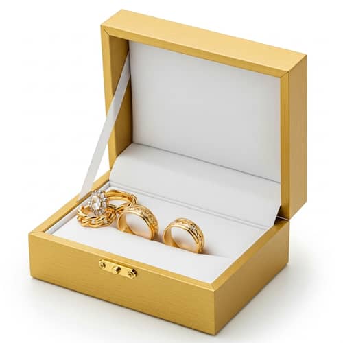 Exquisite Golden Jewelry Accessories and Wedding Rings