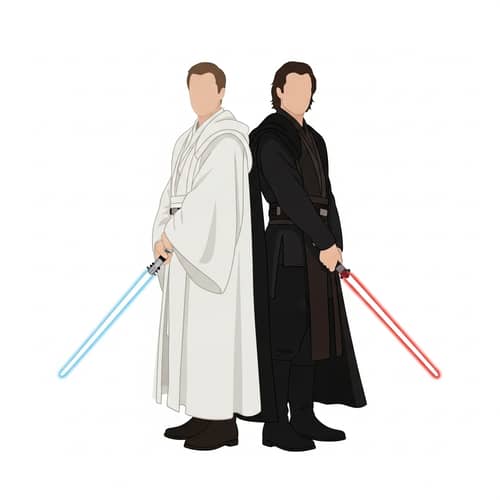 Male Jedi Knights Light and Dark Side - Balance of Forces
