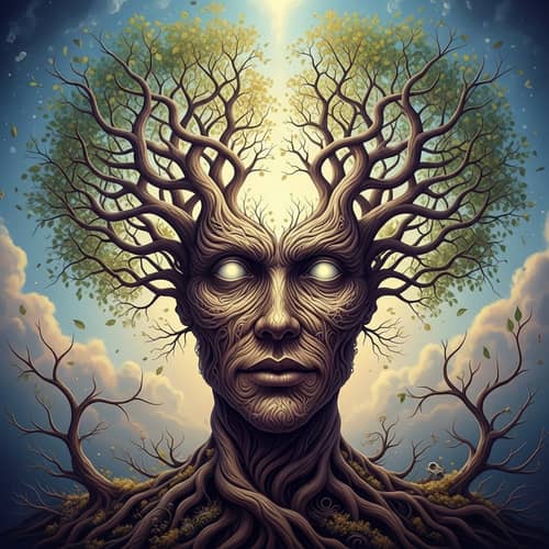 Mystical Tree: Embodiment of Life and Death