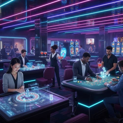 Futuristic Casino: High-Tech Gaming & Neon Nightlife