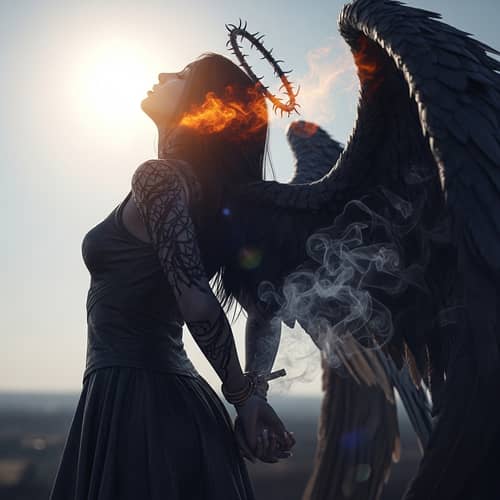 Dark Angel Gothic Fantasy - Hyperdetailed Concept Art