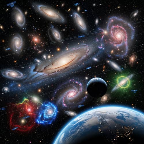 Breathtaking View of the Universe: Galaxies, Stars, and Nebulae