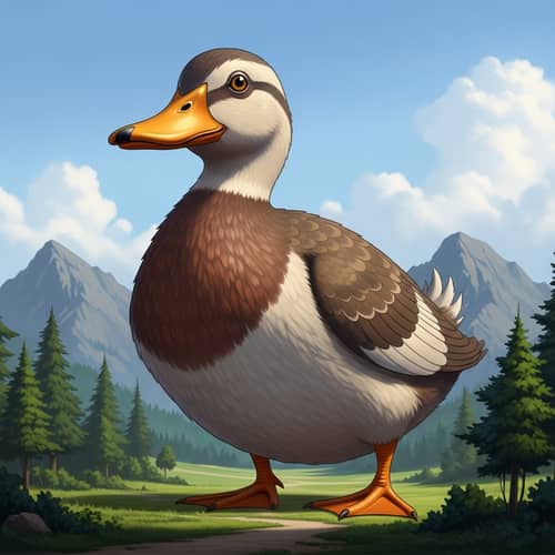 Giant Duck Titan in Mythical Animation | Enormous and Powerful Marvel