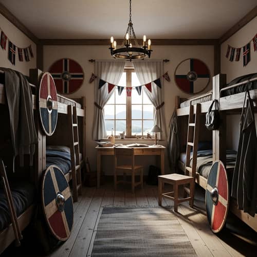 Viking Student Dorm: Scandinavian Vibes and Cozy Woodcraft