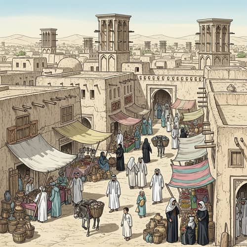 Ancient City in Qatar - Traditional Marketplace & Arabic Architecture