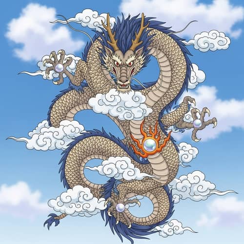 Majestic Asian Dragon Art: Animated Folklore Representation