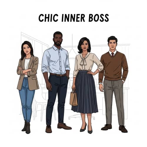 Empowerment Through Stylish Business Casual Attire | Diverse Professionals