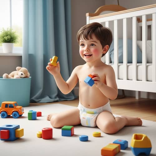 Charming 5-Year-Old Caucasian Boy in Playful Scene